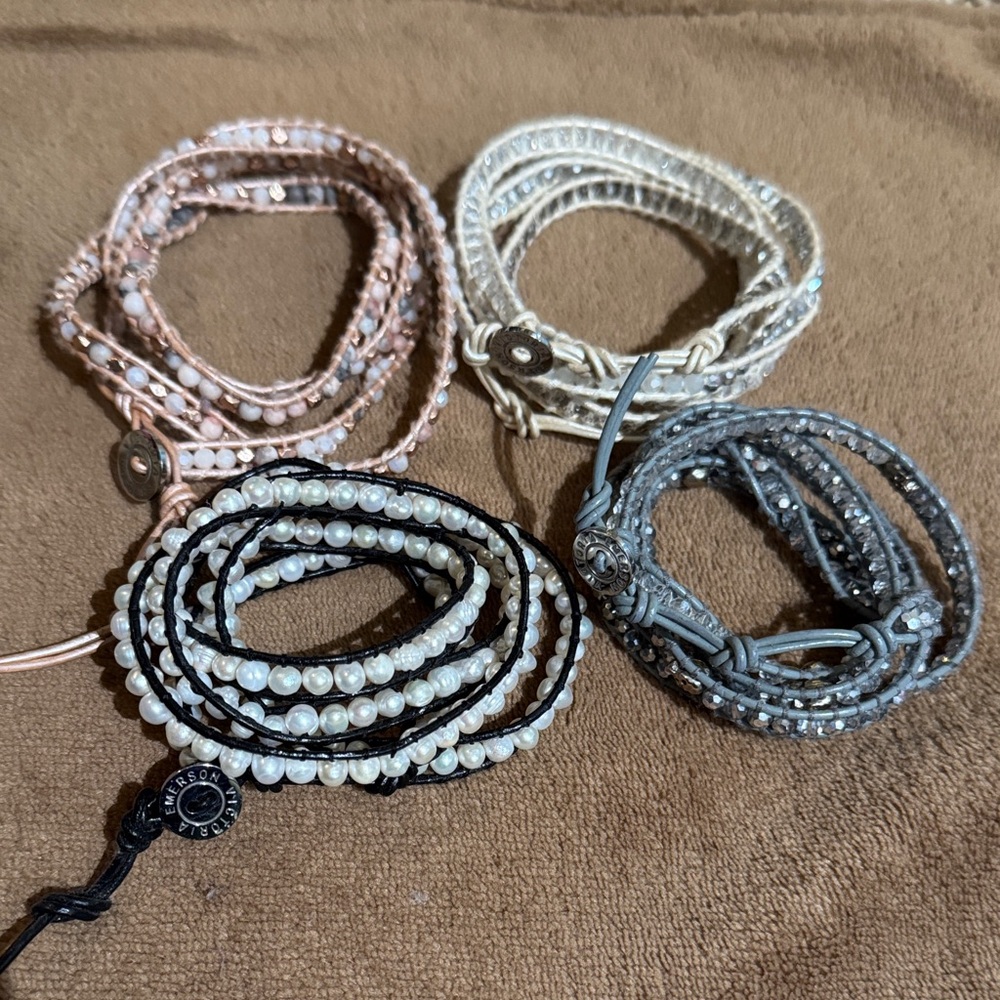 Set of 4 Victoria Emerson Warp Bracelets